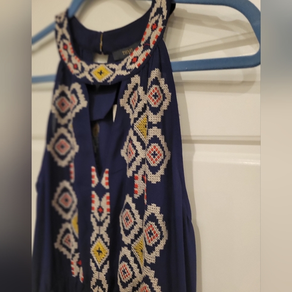 THML Embroidered Navy Maxi Dress - Picture 10 of 13